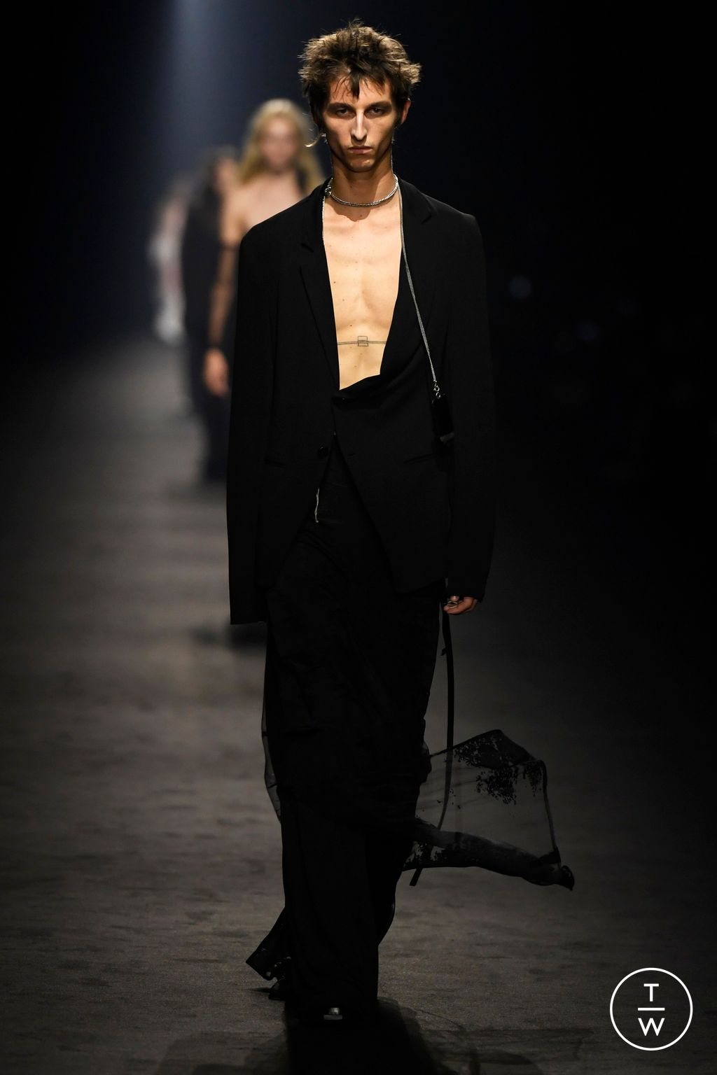 Fashion Week Paris Spring/Summer 2024 look 12 from the Ann Demeulemeester collection 女装