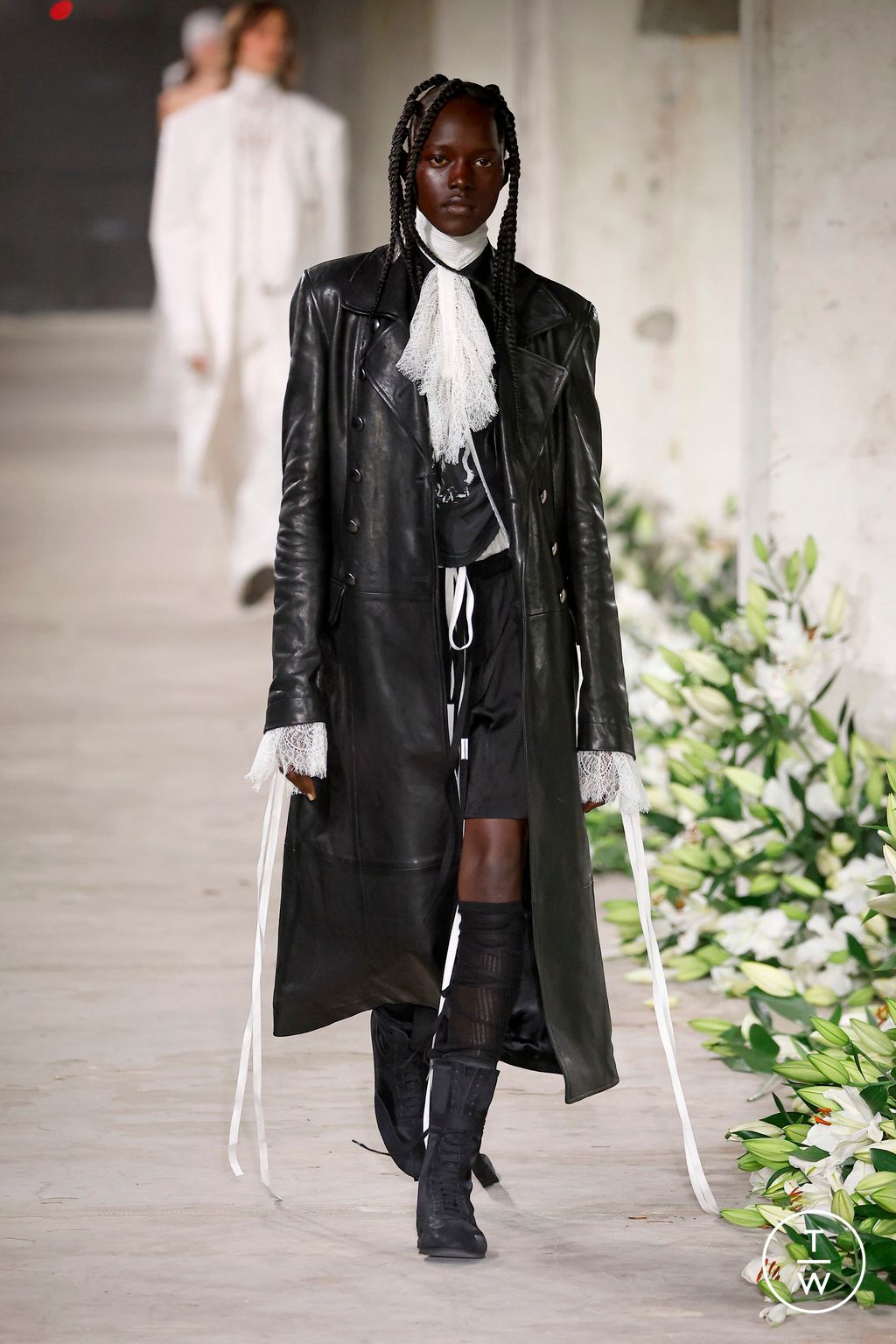 Fashion Week Paris Spring-Summer 2025 look 6 from the Ann Demeulemeester collection womenswear