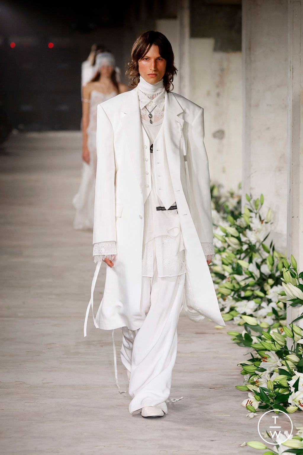 Fashion Week Paris Spring-Summer 2025 look 7 from the Ann Demeulemeester collection womenswear
