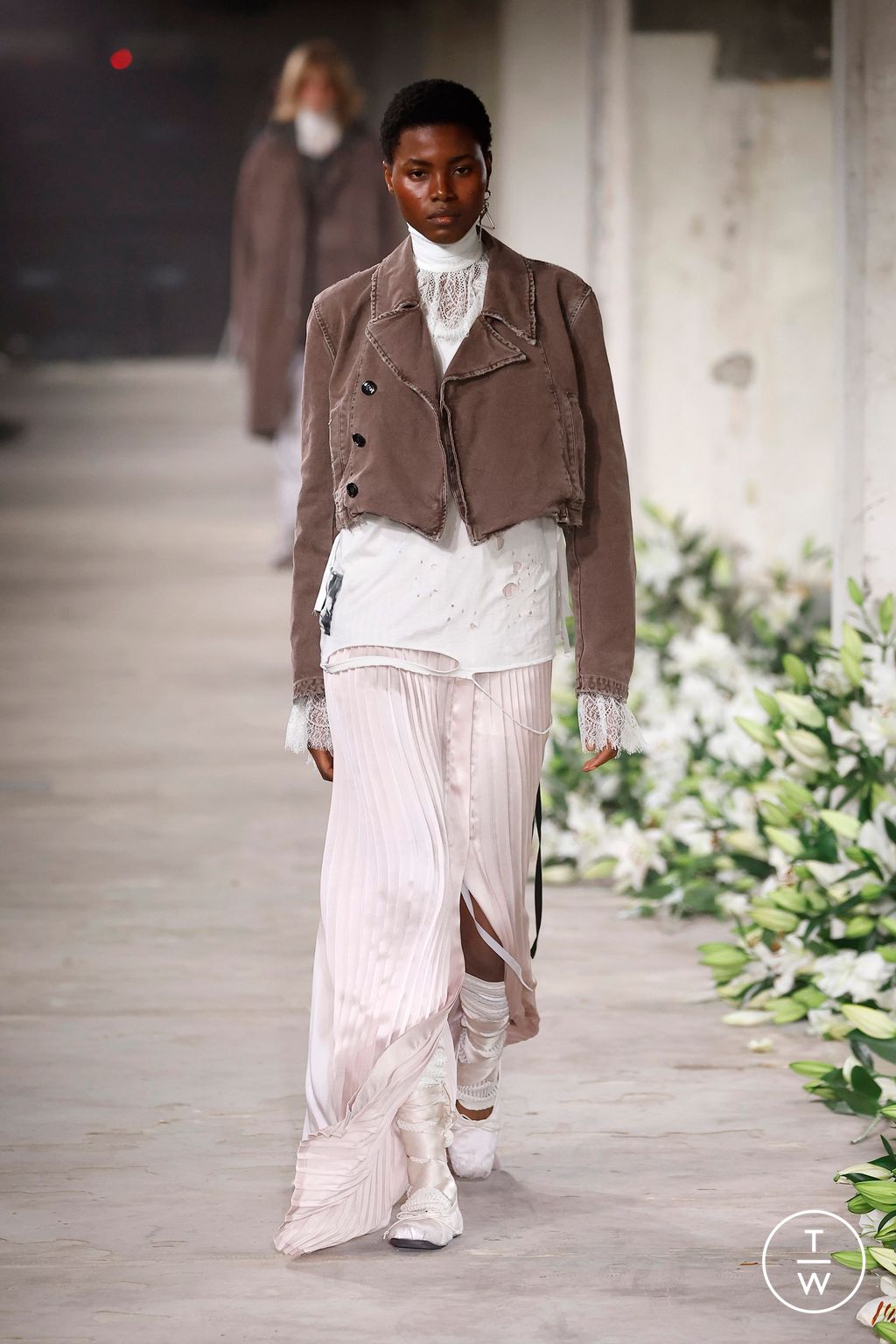 Fashion Week Paris Spring-Summer 2025 look 28 from the Ann Demeulemeester collection womenswear