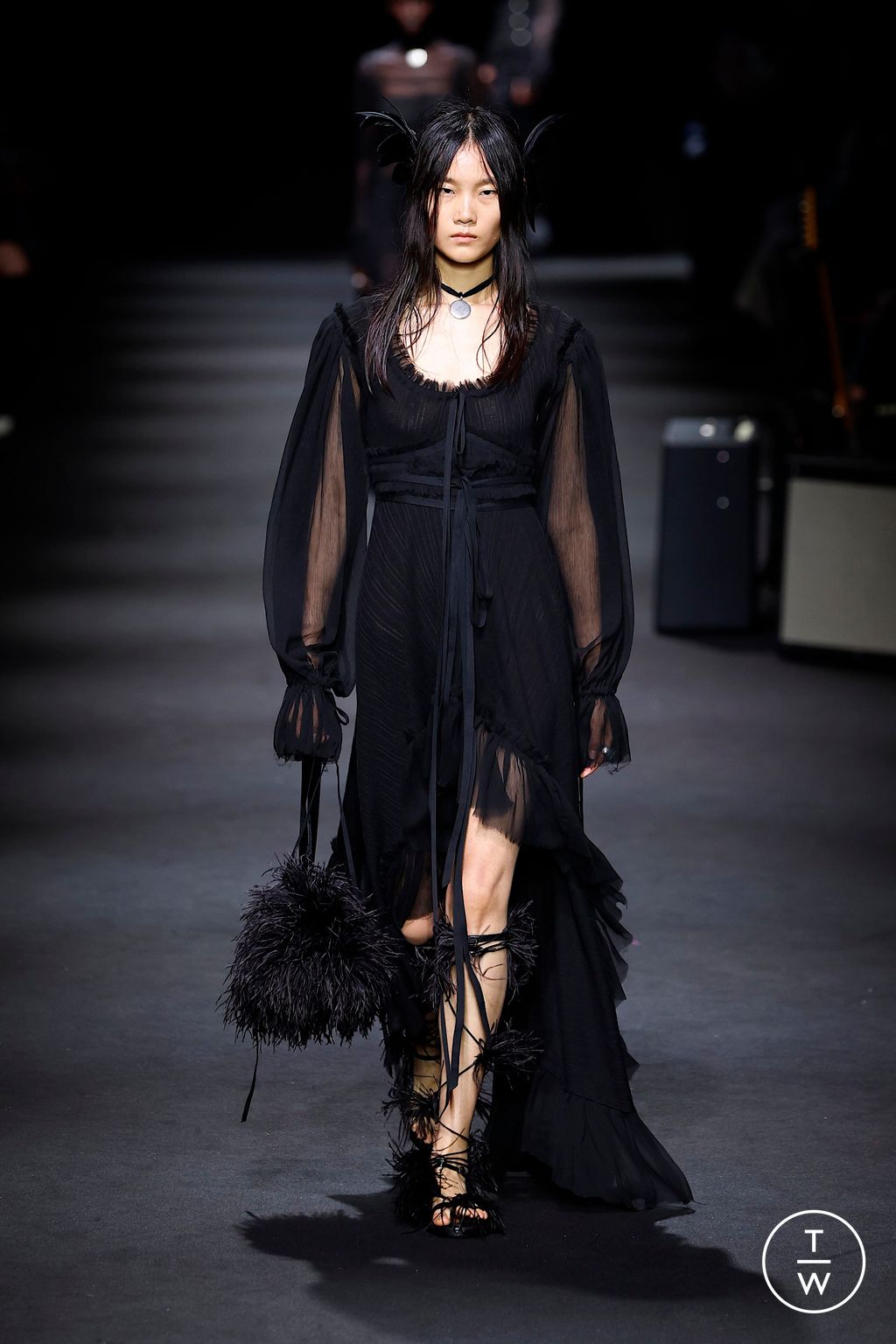Fashion Week Paris Spring/Summer 2026 look 32 from the Ann Demeulemeester collection womenswear