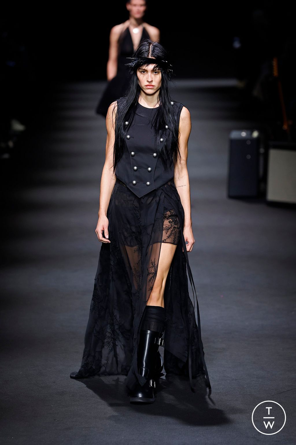 Fashion Week Paris Spring/Summer 2026 look 35 from the Ann Demeulemeester collection womenswear