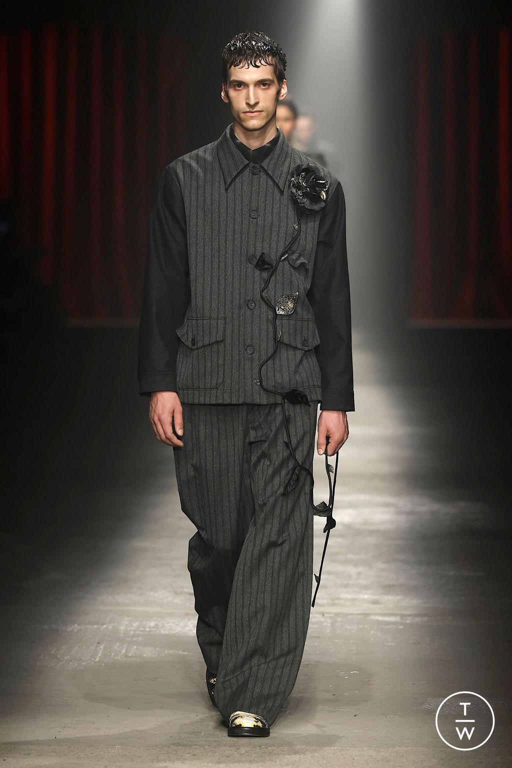 Fashion Week Milan Fall/Winter 2025 look 46 from the Antonio Marras collection 女装