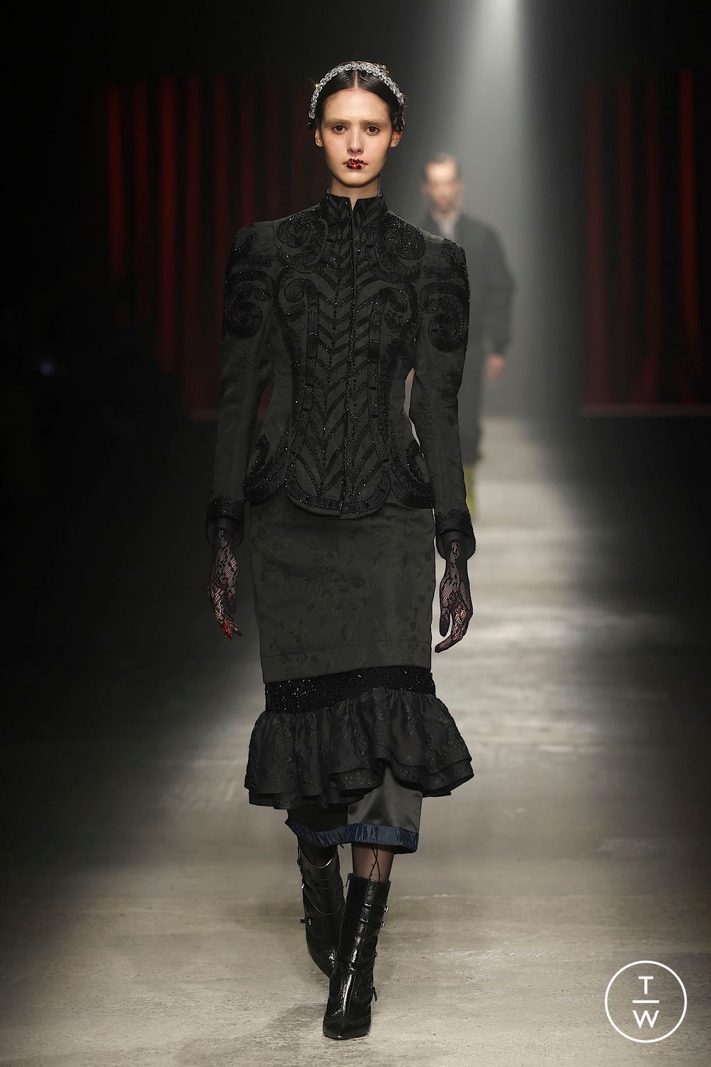 Fashion Week Milan Fall/Winter 2025 look 76 from the Antonio Marras collection 女装