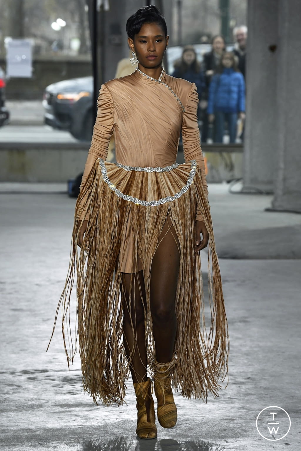 Fashion Week New York Fall/Winter 2020 look 2 from the Area collection 女装