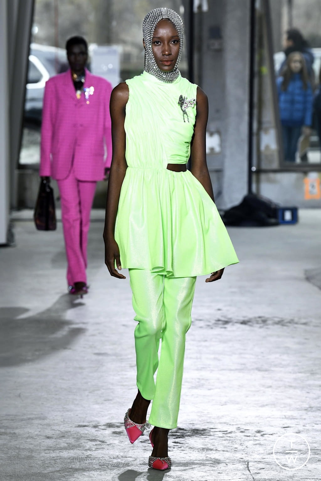 Fashion Week New York Fall/Winter 2020 look 6 from the Area collection 女装