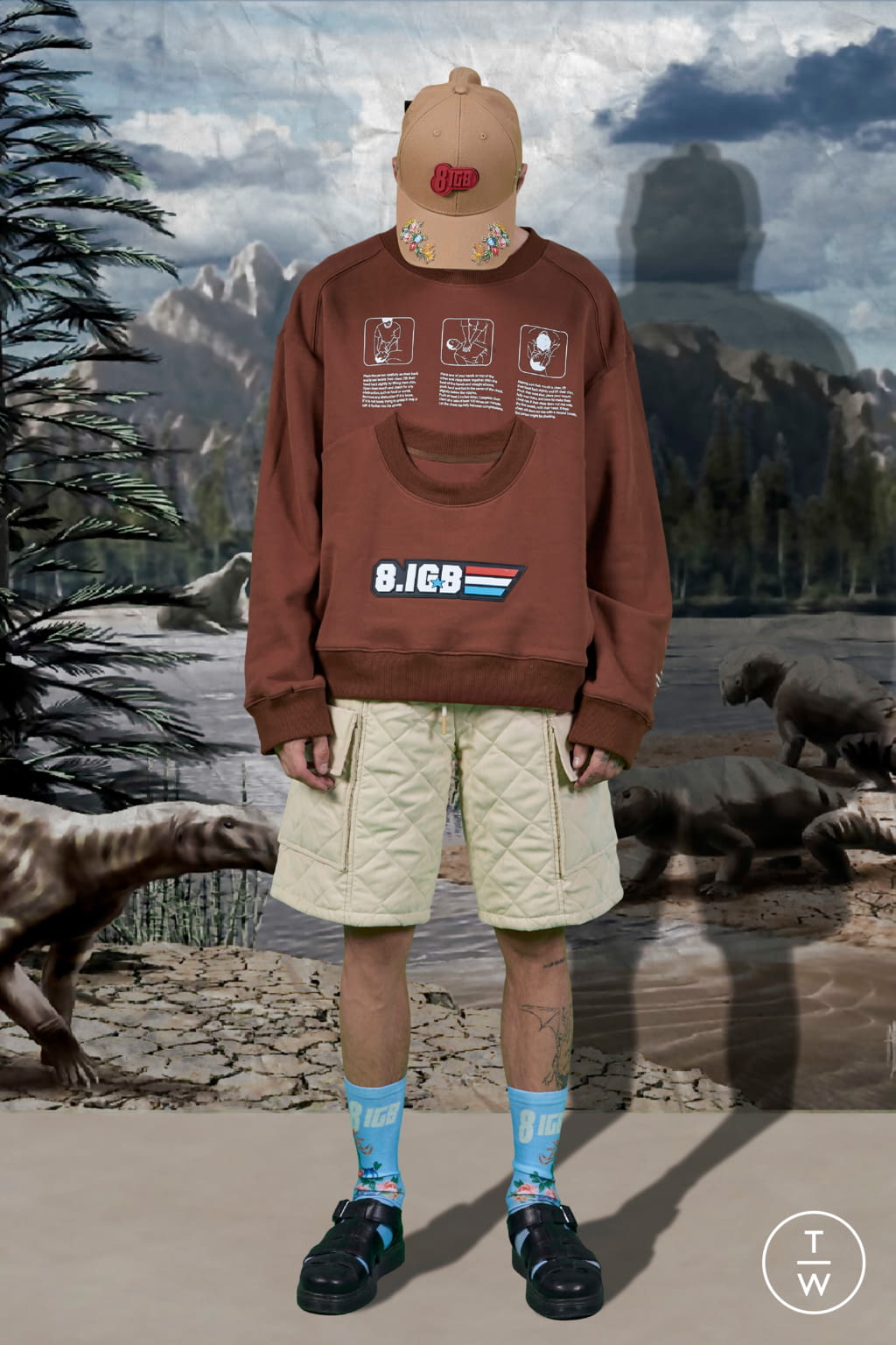 Fashion Week London Spring/Summer 2021 look 1 from the 8IGB community clothing collection 男装