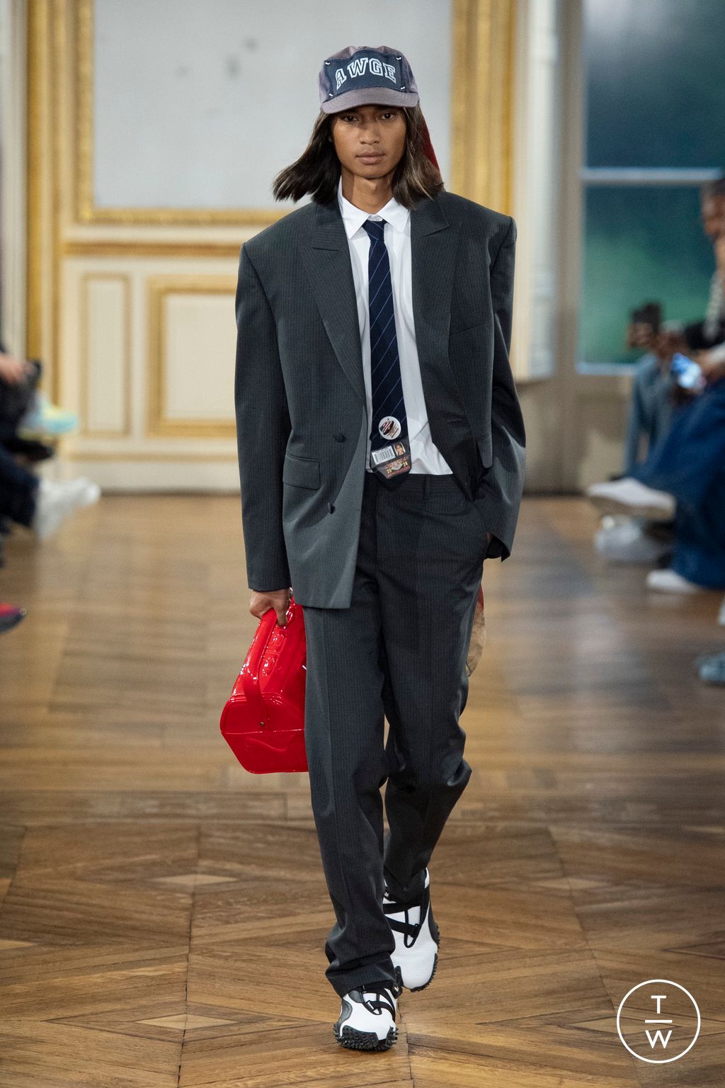 Fashion Week Paris Spring-Summer 2025 look 1 from the AWGE collection menswear