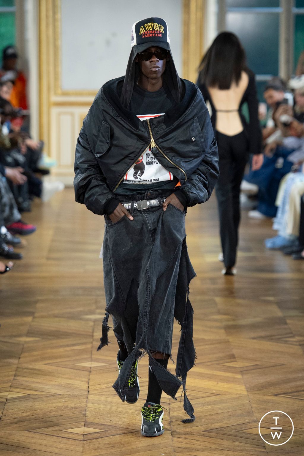 Fashion Week Paris Spring-Summer 2025 look 3 from the AWGE collection menswear