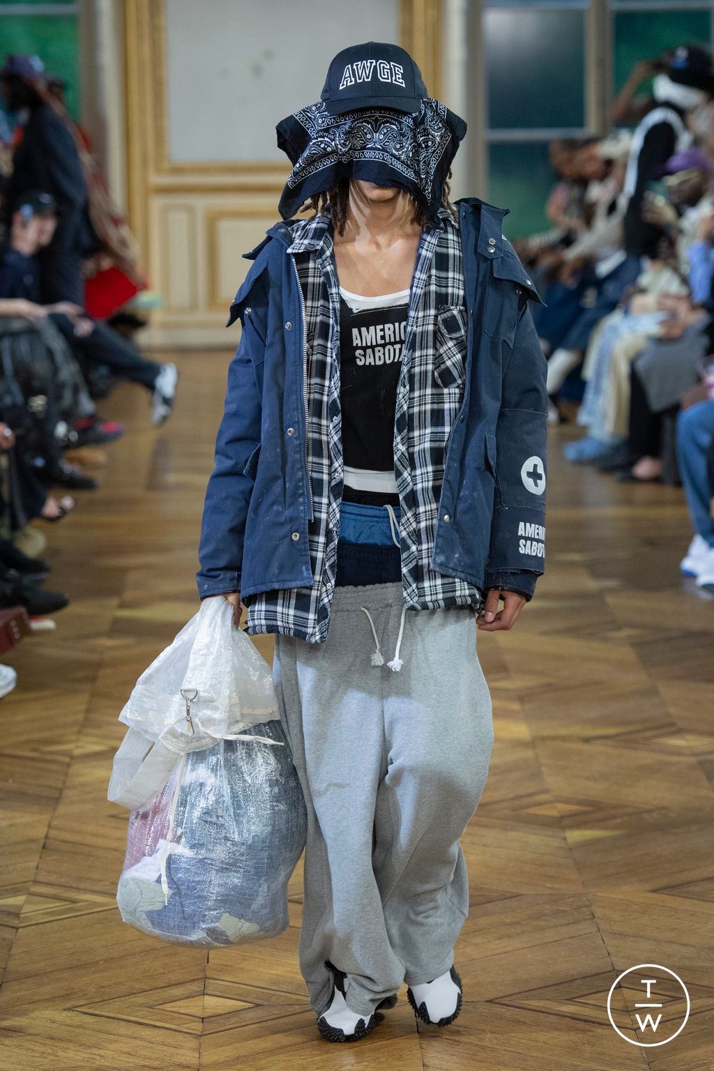 Fashion Week Paris Spring-Summer 2025 look 5 from the AWGE collection menswear
