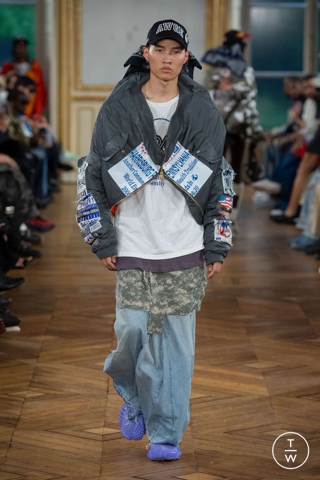 Fashion Week Paris Spring-Summer 2025 look 11 from the AWGE collection menswear