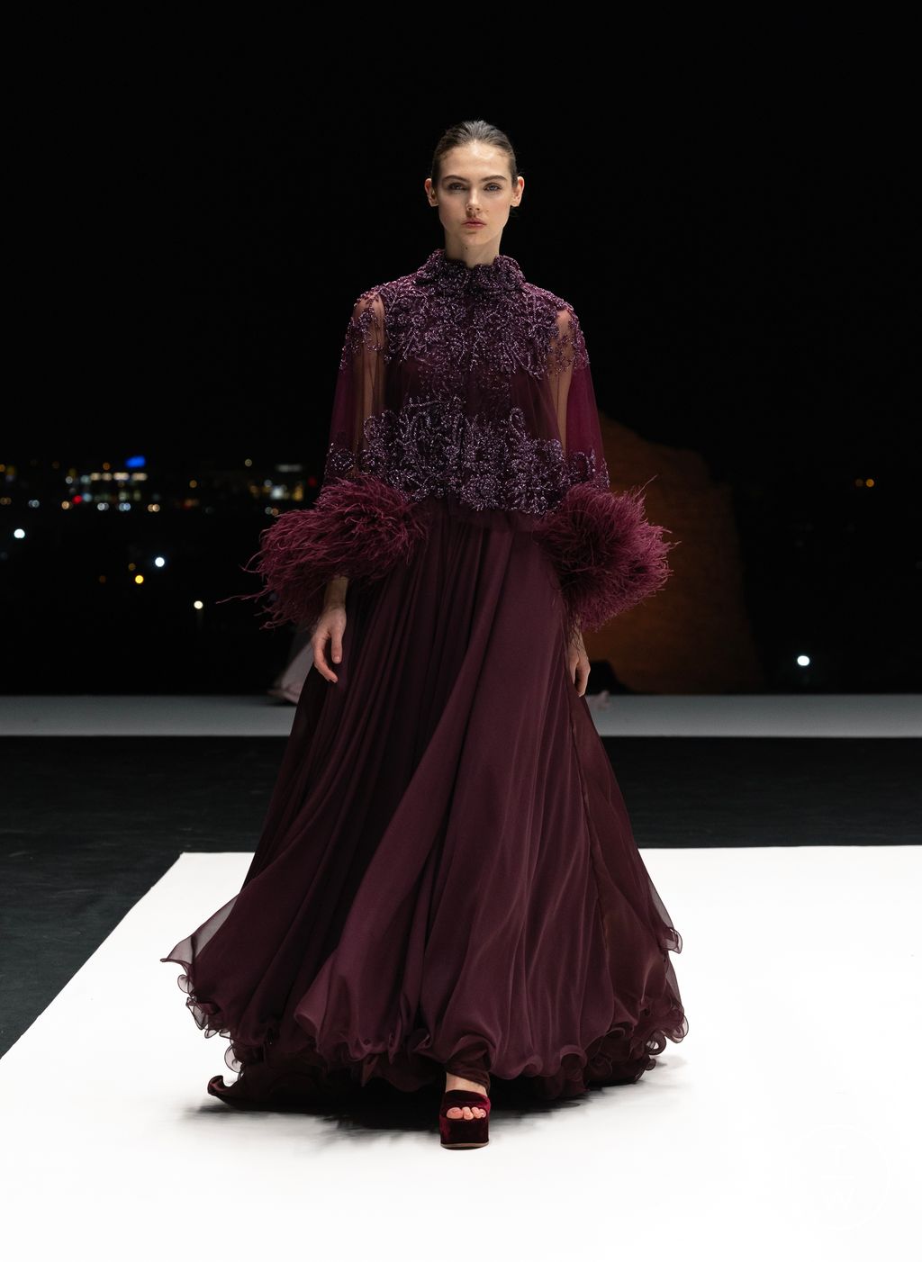 Fashion Week Paris Spring-Summer 2025 look 4 from the Ashwaq Almarshad Couture - Saudi 100 collection womenswear