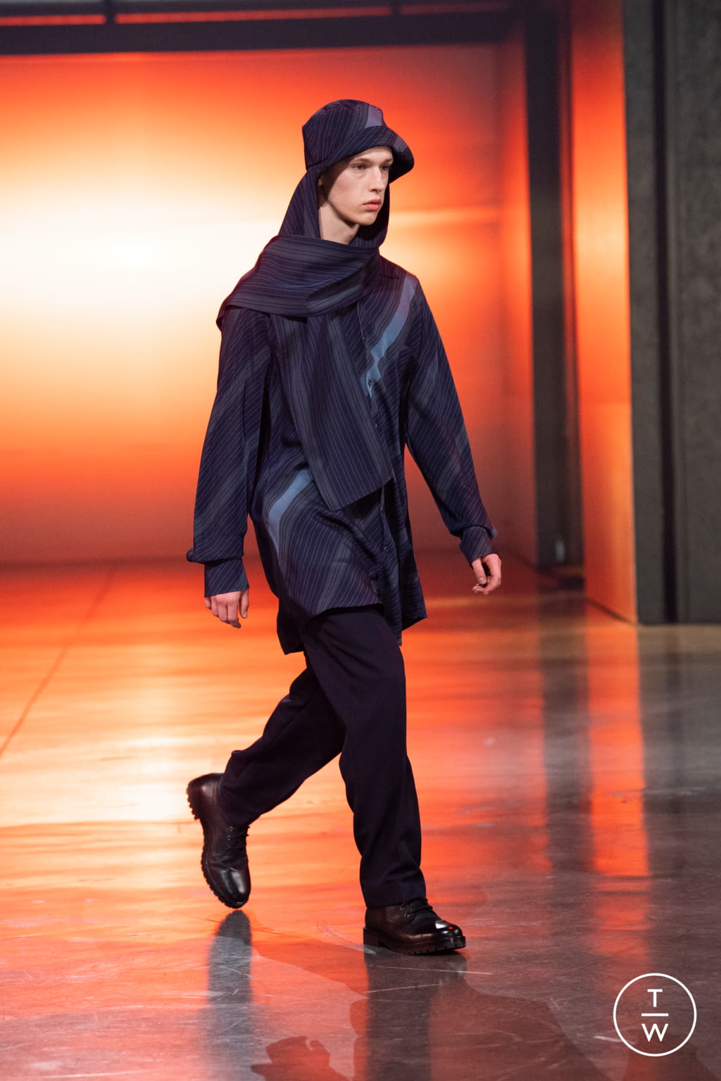 Fashion Week London Fall/Winter 2021 look 9 from the Qasimi collection 男装