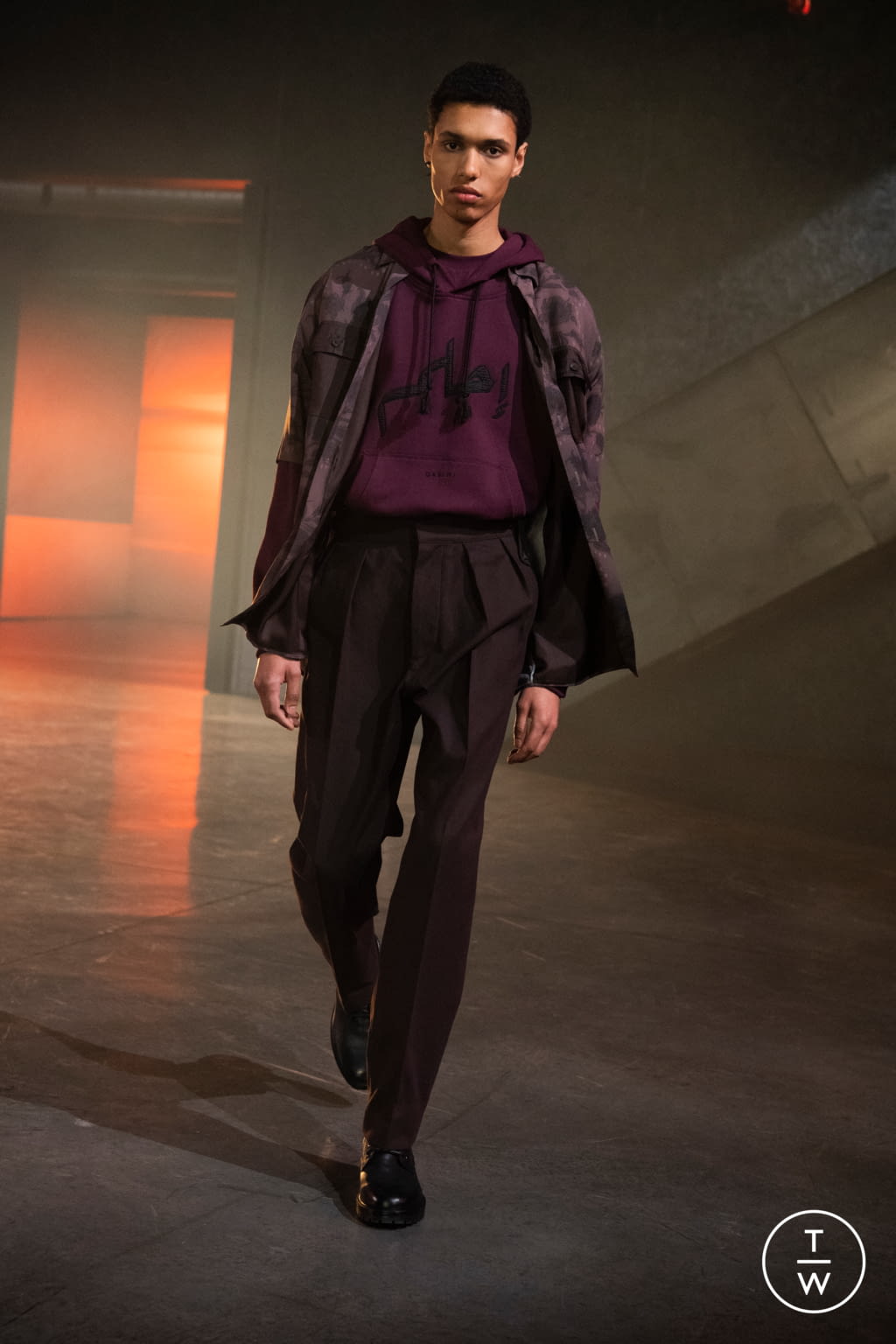 Fashion Week London Fall/Winter 2021 look 14 from the Qasimi collection 男装