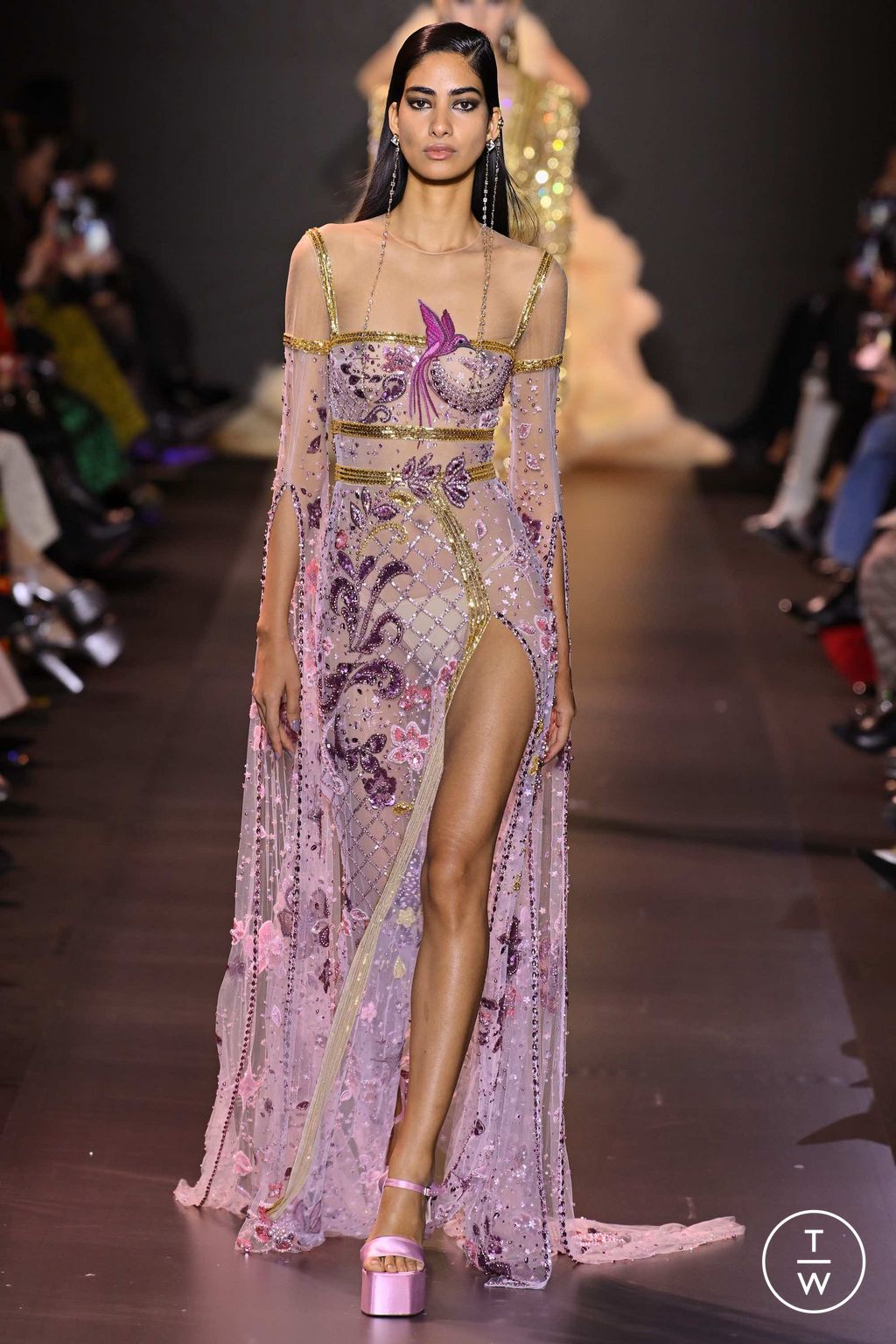 Fashion Week Paris Spring/Summer 2023 look 54 from the Georges Hobeika collection couture
