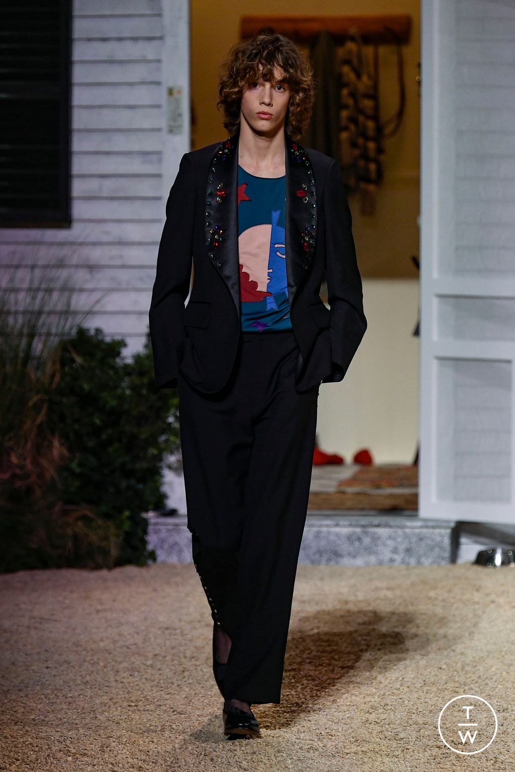 Fashion Week Paris Fall/Winter 2023 look 55 from the Bode collection 男装