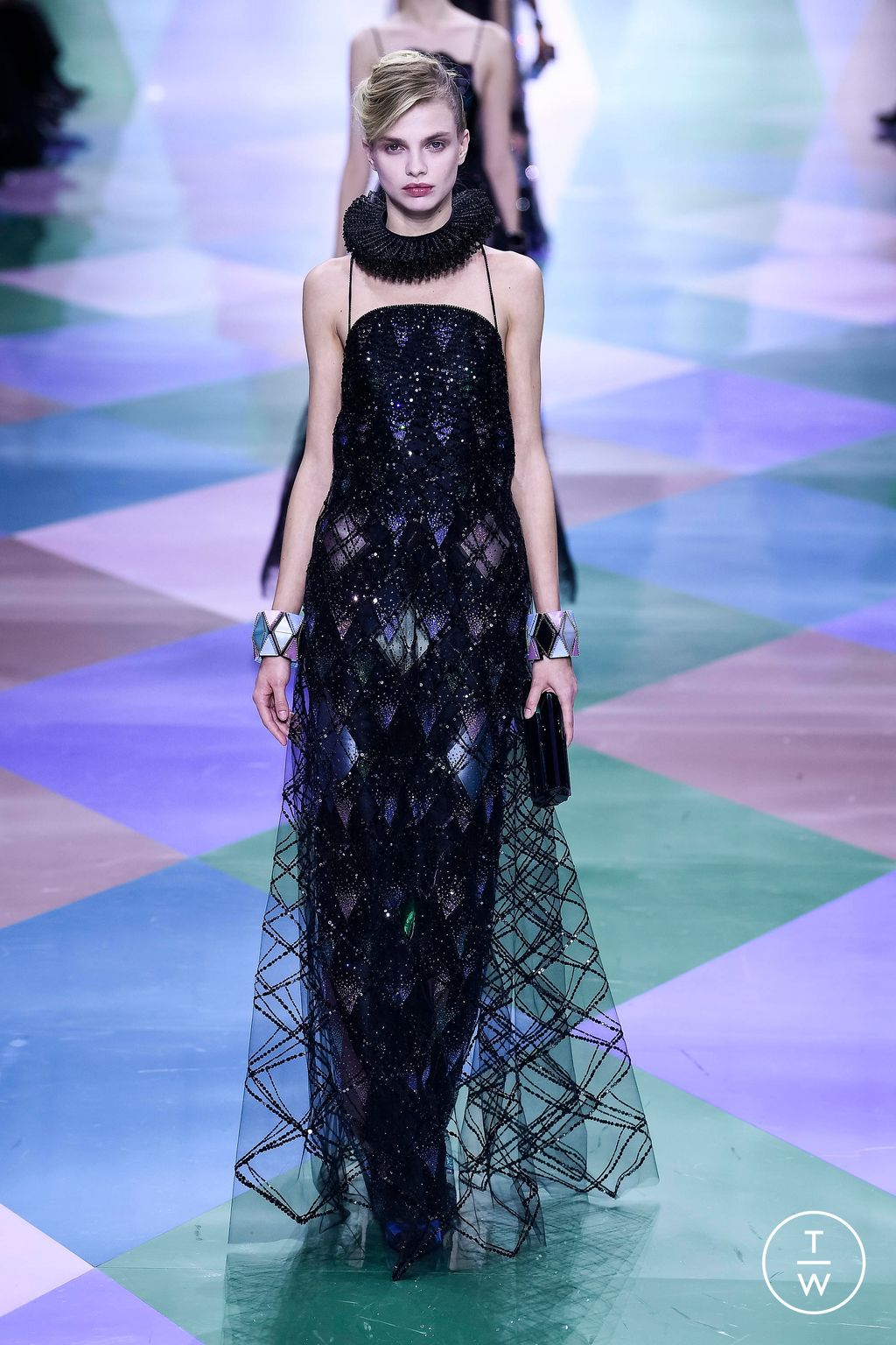 Fashion Week Paris Spring/Summer 2023 look 71 from the Giorgio Armani Privé collection couture
