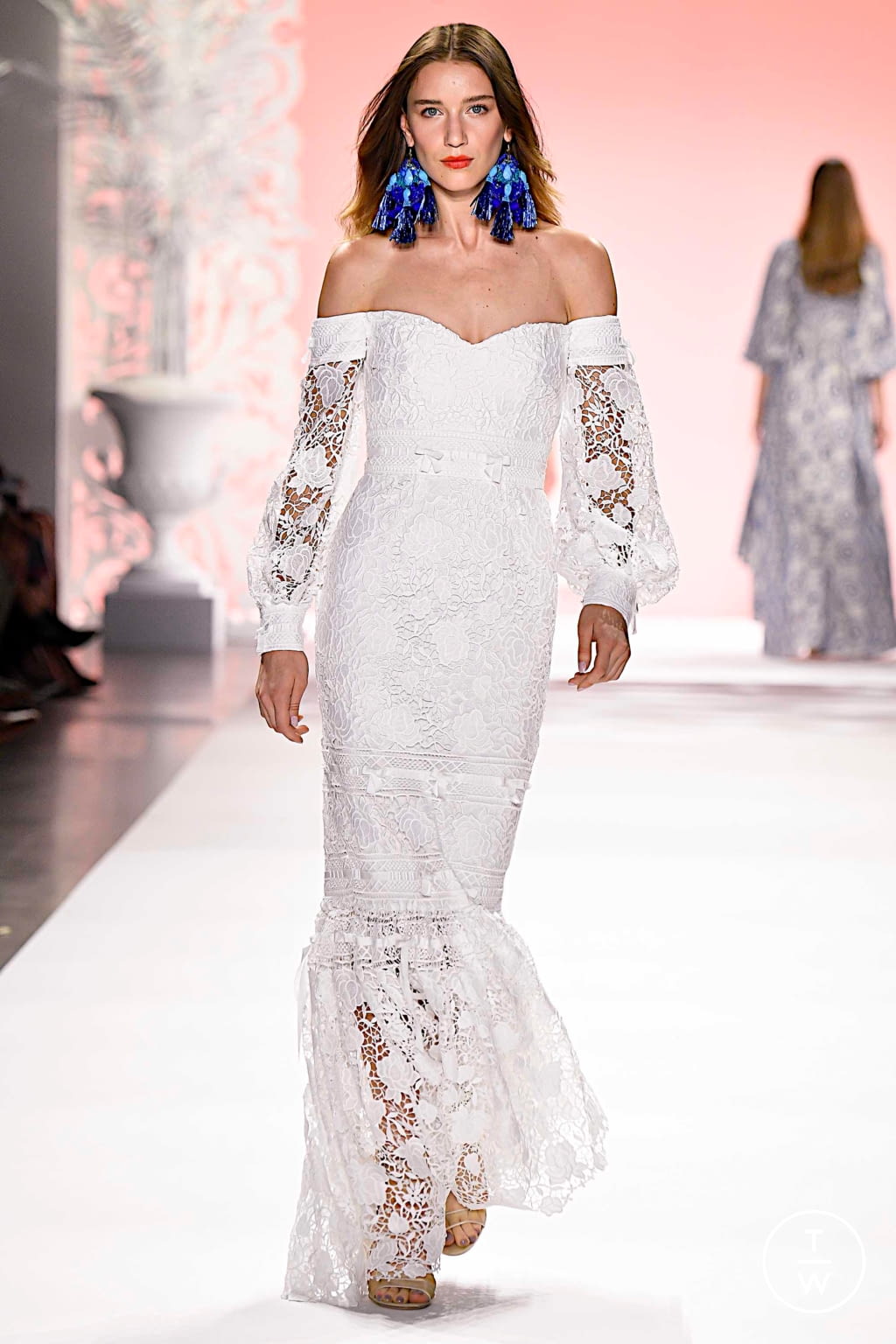 Fashion Week New York Spring/Summer 2020 look 28 from the Badgley Mischka collection womenswear
