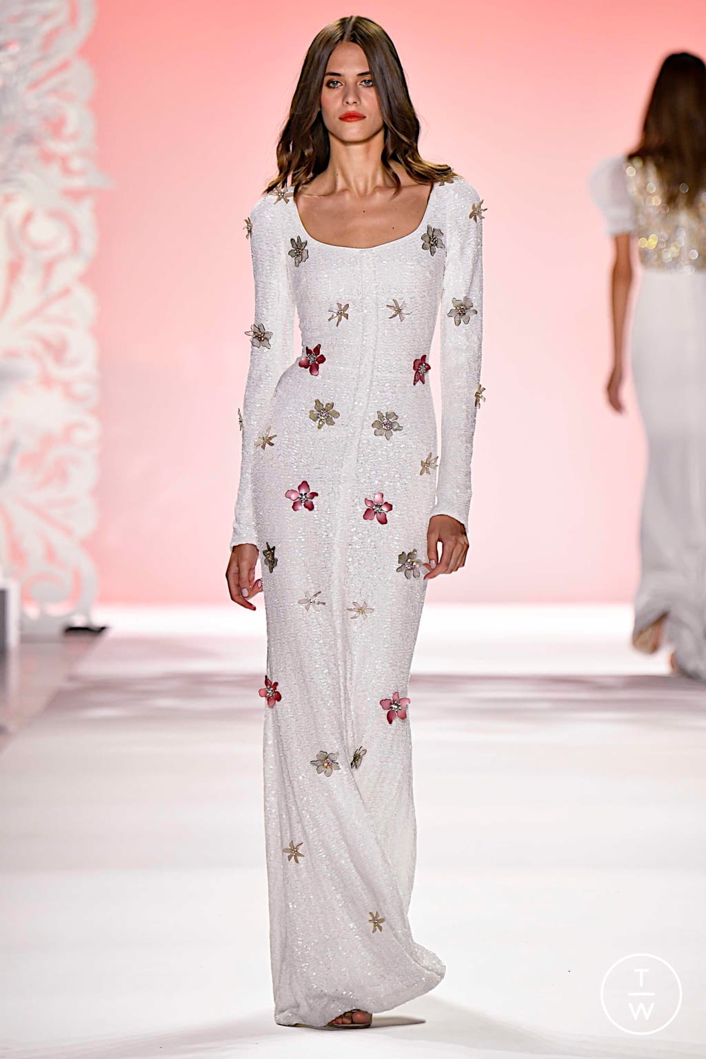 Fashion Week New York Spring/Summer 2020 look 42 from the Badgley Mischka collection womenswear