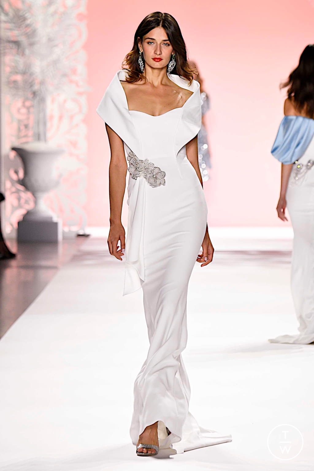Fashion Week New York Spring/Summer 2020 look 46 from the Badgley Mischka collection womenswear