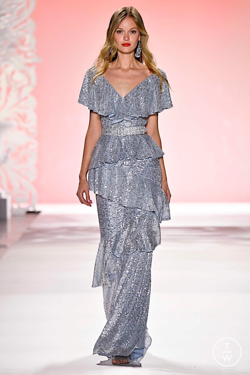 Fashion Week New York Spring/Summer 2020 look 47 from the Badgley Mischka collection womenswear