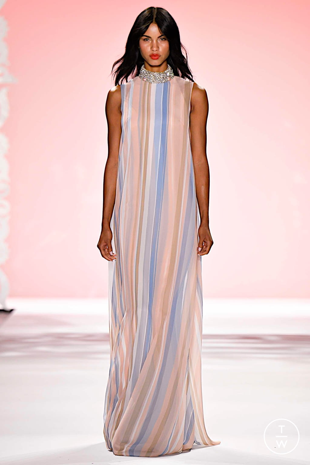Fashion Week New York Spring/Summer 2020 look 51 from the Badgley Mischka collection womenswear