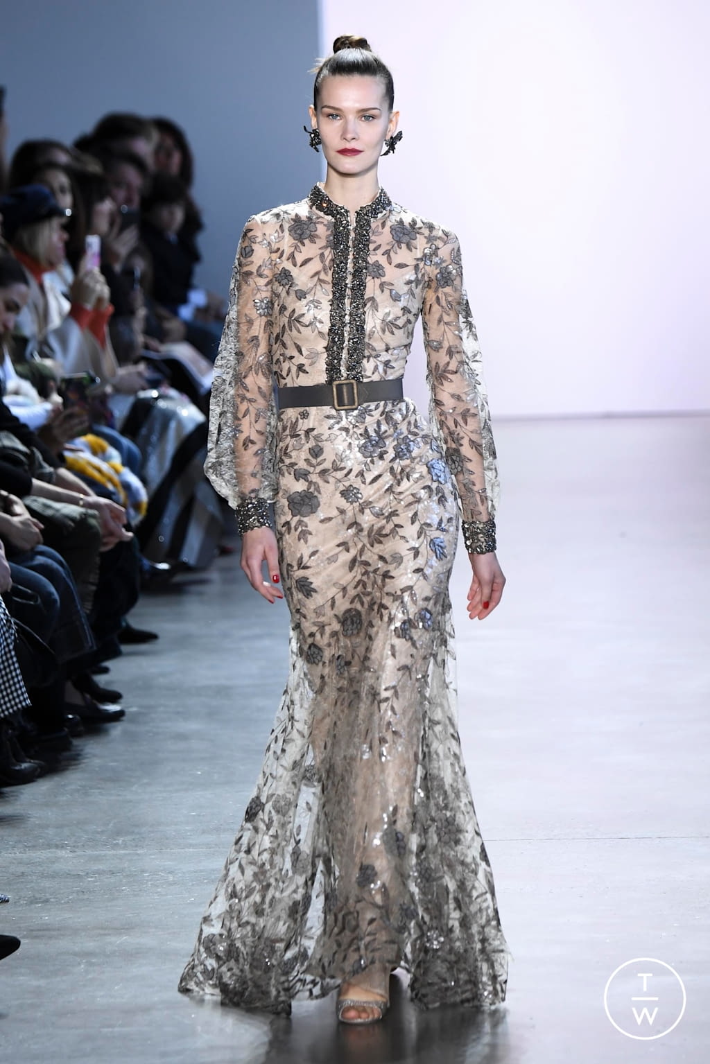 Fashion Week New York Fall/Winter 2020 look 14 from the Badgley Mischka collection womenswear