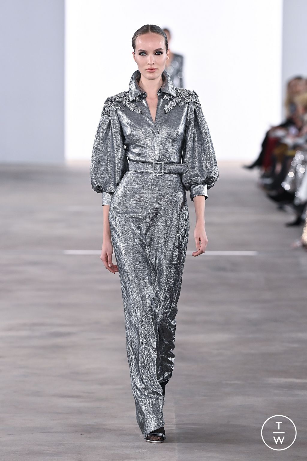 Fashion Week New York Fall/Winter 2024 look 13 from the Badgley Mischka collection womenswear