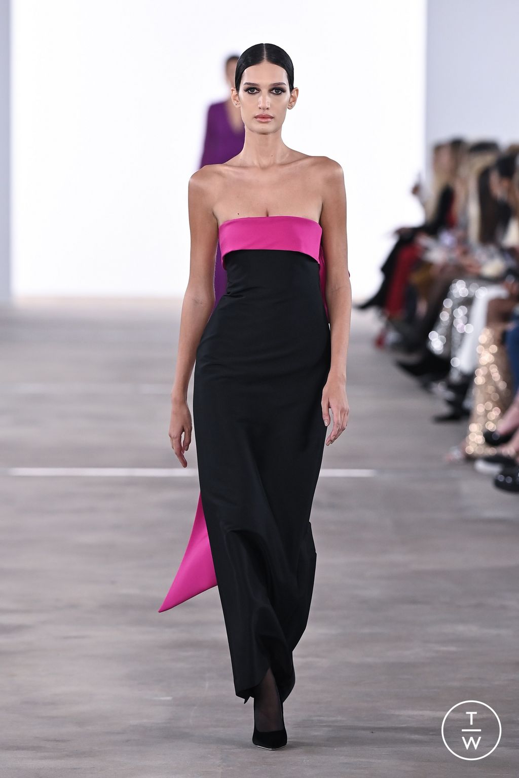 Fashion Week New York Fall/Winter 2024 look 24 from the Badgley Mischka collection womenswear