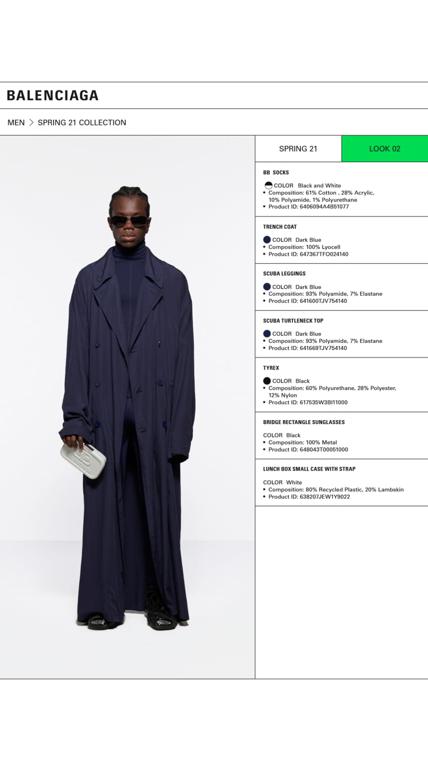 Fashion Week Paris Resort 2021 look 2 de la collection Balenciaga womenswear