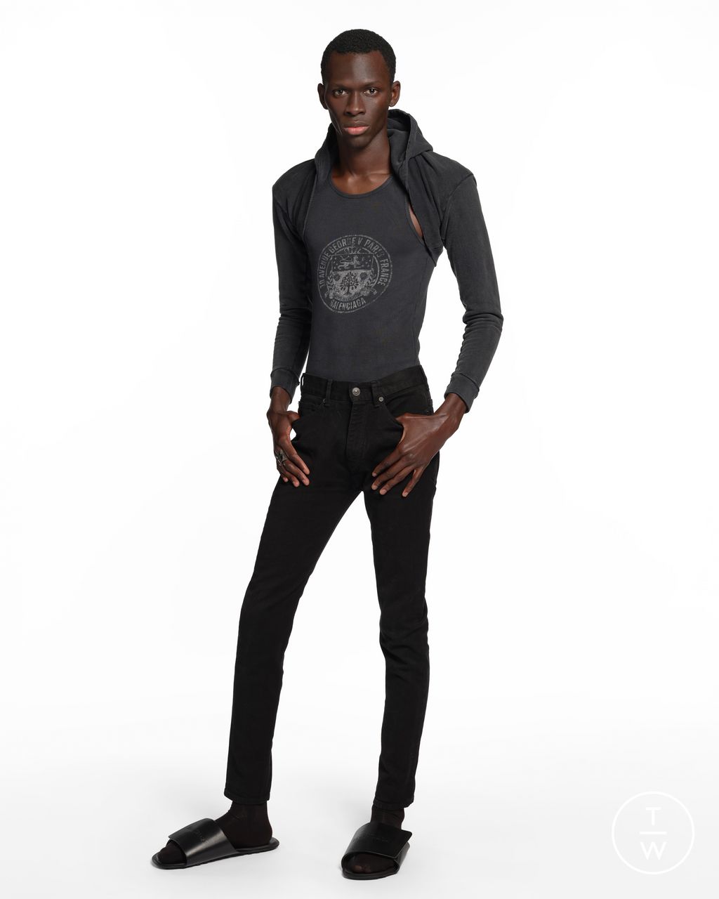 Fashion Week Paris Resort 2026 look 12 from the Balenciaga collection womenswear