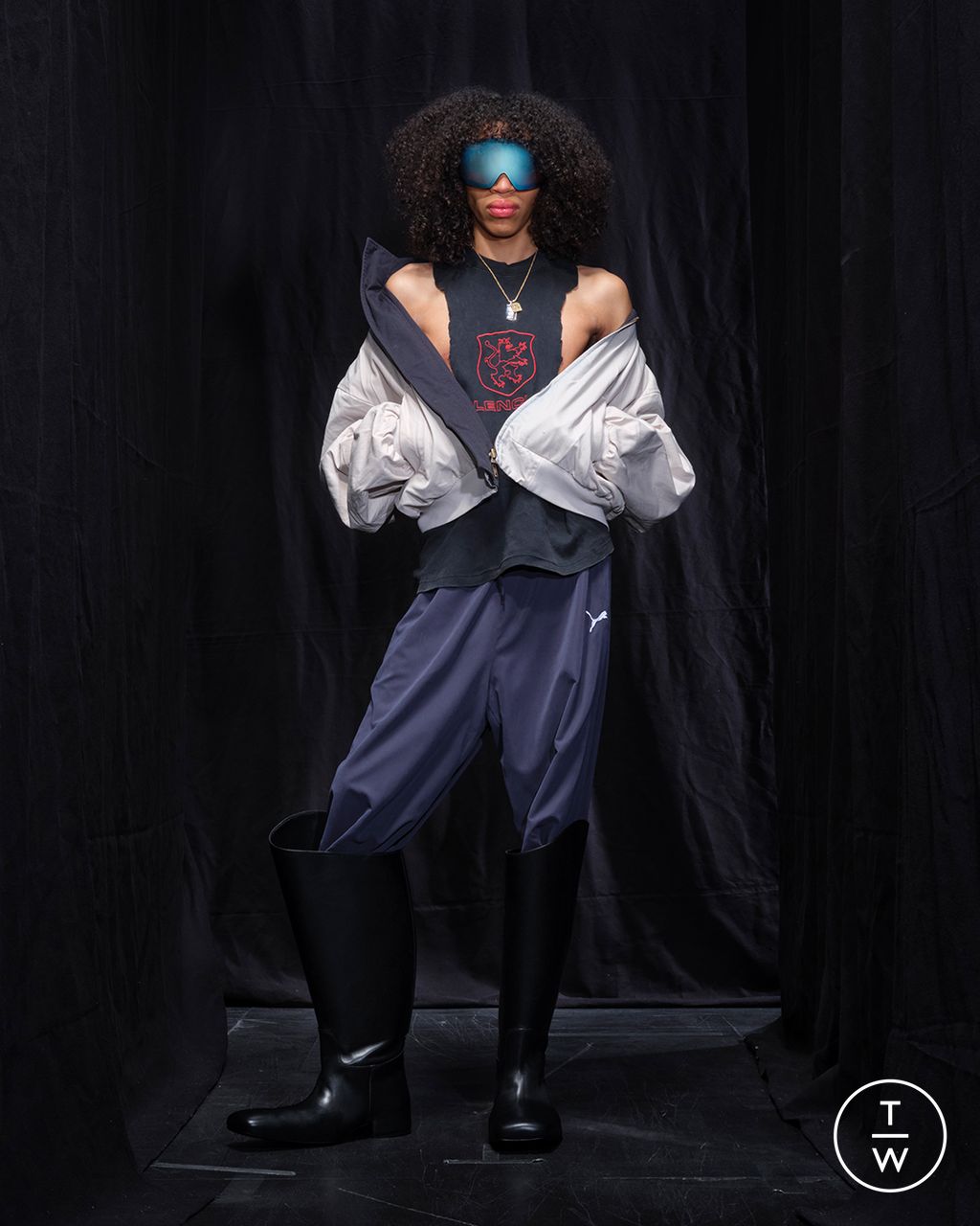 Fashion Week Paris Fall/Winter 2025 look 46 from the Balenciaga collection womenswear