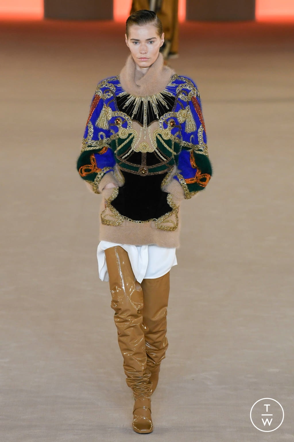 Fashion Week Paris Fall/Winter 2020 look 19 de la collection Balmain womenswear