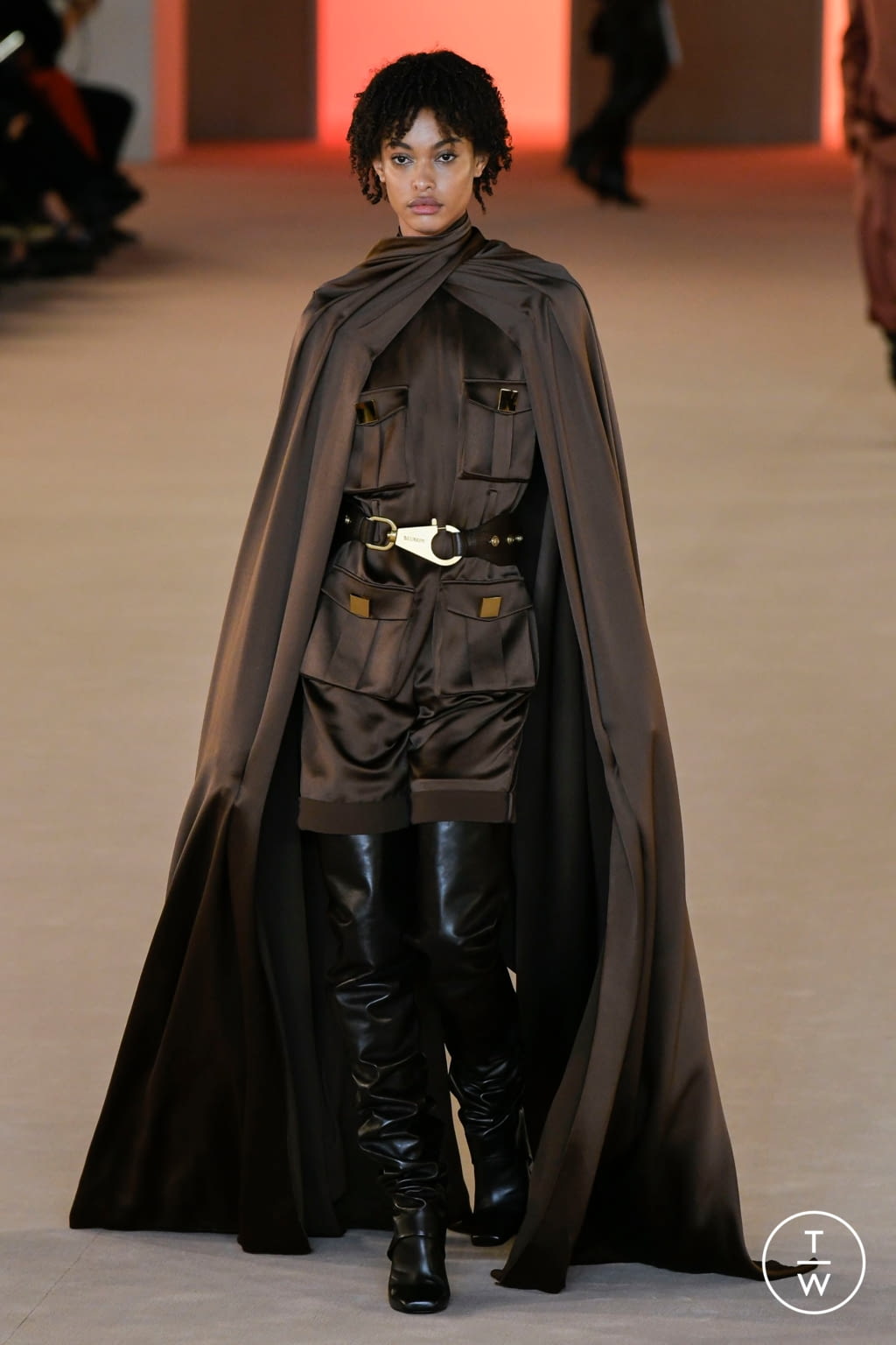 Fashion Week Paris Fall/Winter 2020 look 49 from the Balmain collection womenswear