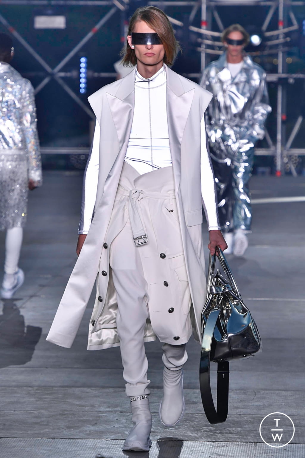 Fashion Week Paris Spring/Summer 2020 look 6 from the Balmain collection 男装