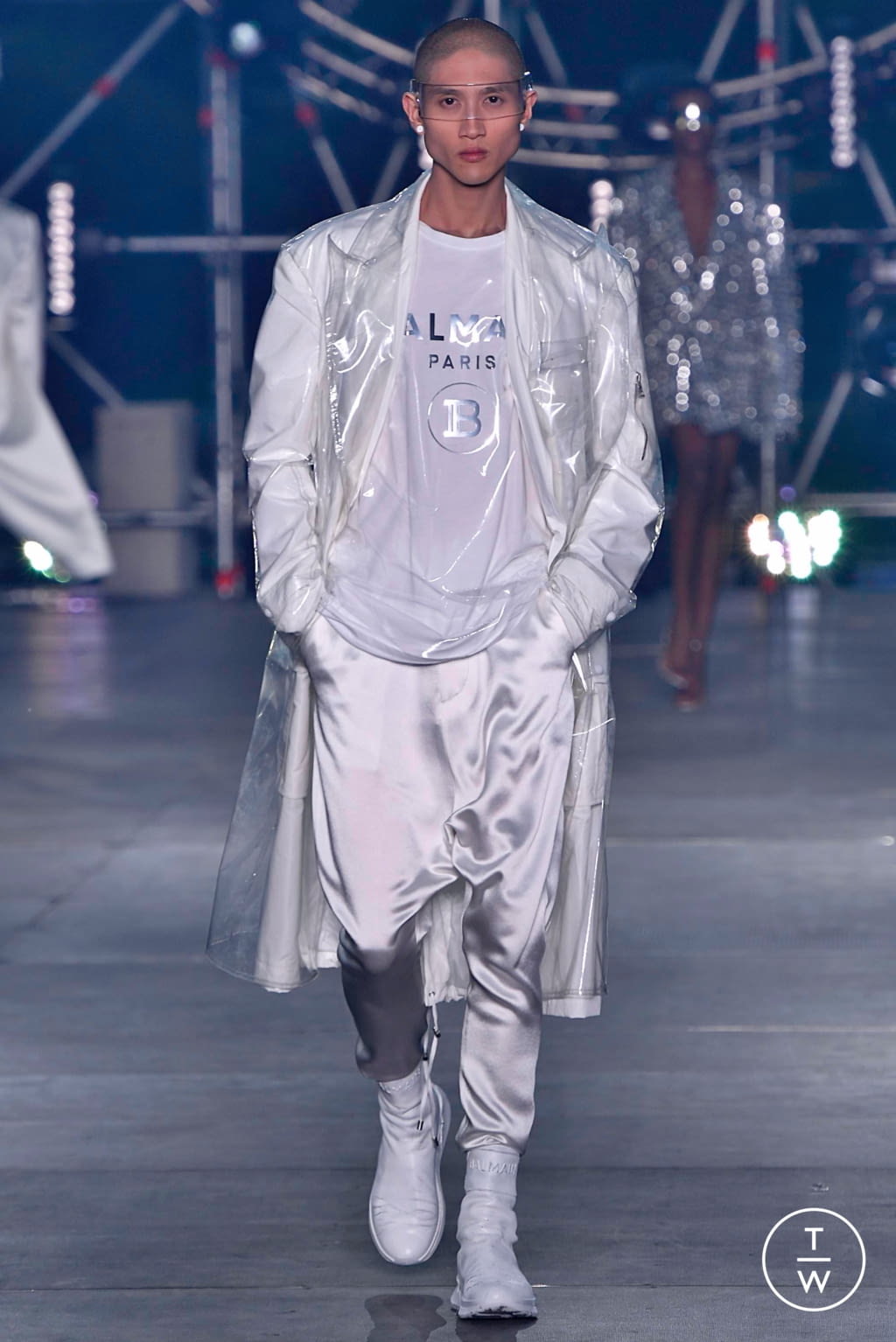 Fashion Week Paris Spring/Summer 2020 look 13 from the Balmain collection menswear