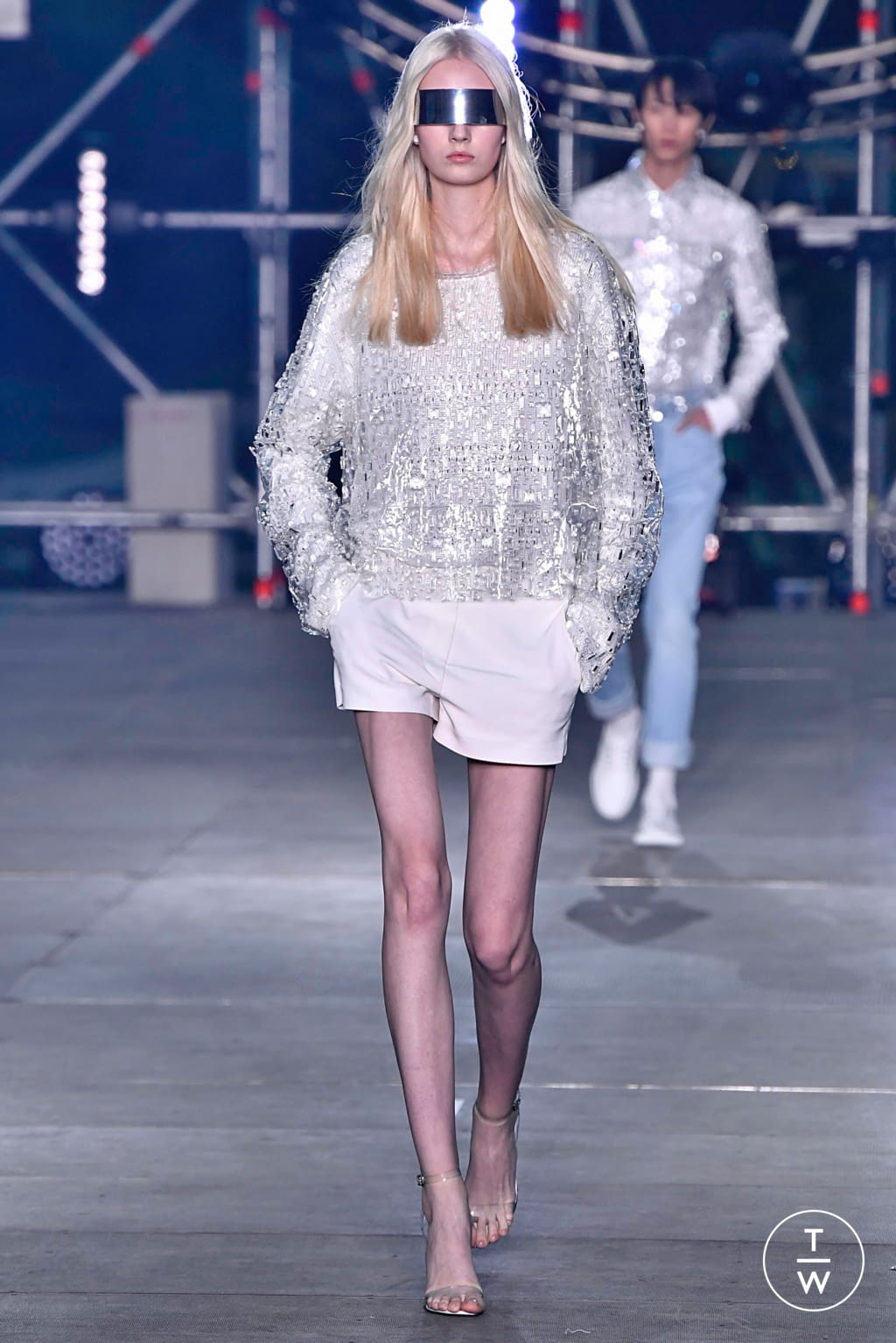 Fashion Week Paris Spring/Summer 2020 look 17 from the Balmain collection menswear