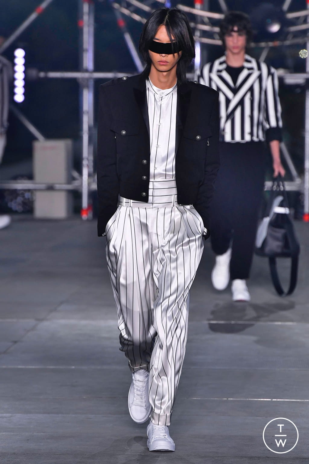 Fashion Week Paris Spring/Summer 2020 look 47 from the Balmain collection 男装