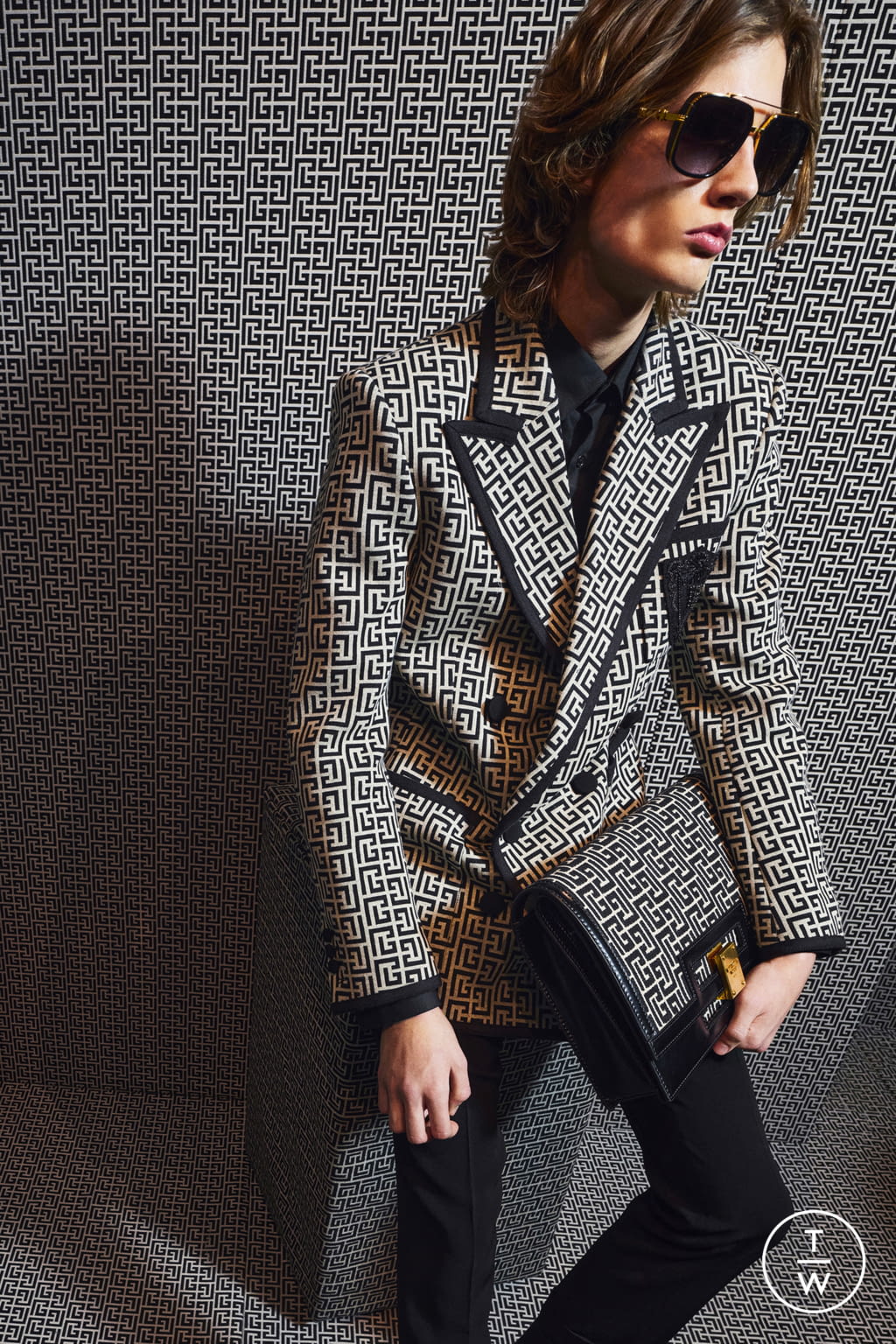 Fashion Week Paris Pre-Fall 2021 look 15 from the Balmain collection menswear