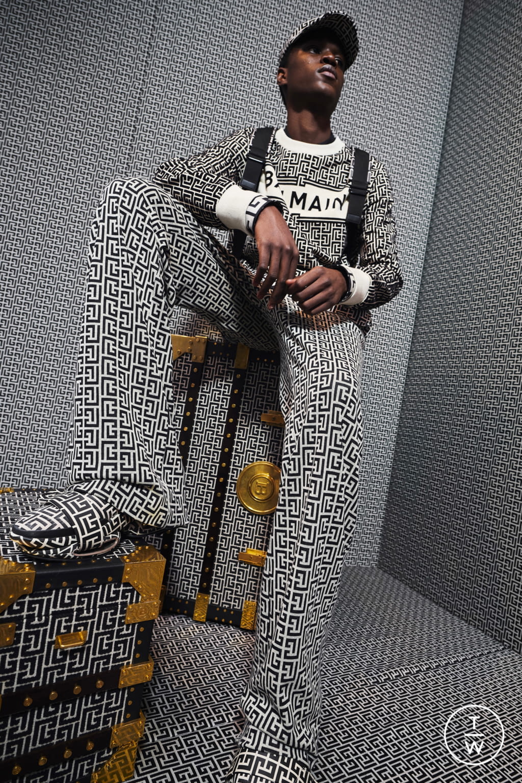 Fashion Week Paris Pre-Fall 2021 look 21 from the Balmain collection menswear