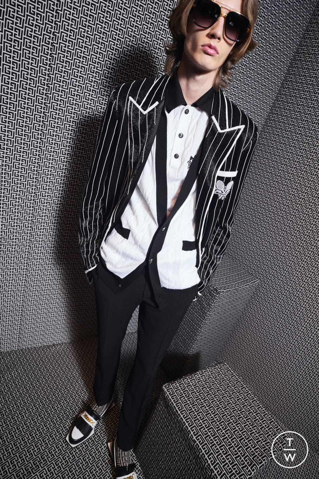 Fashion Week Paris Pre-Fall 2021 look 31 from the Balmain collection menswear