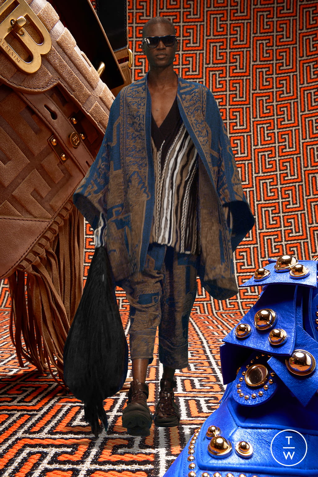 Fashion Week Paris Resort 2022 look 15 from the Balmain collection 男装