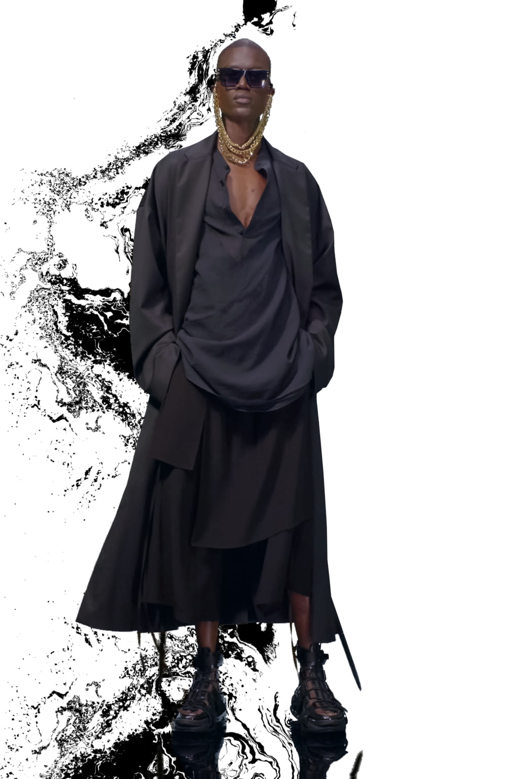 Fashion Week Paris Resort 2022 look 49 from the Balmain collection 男装