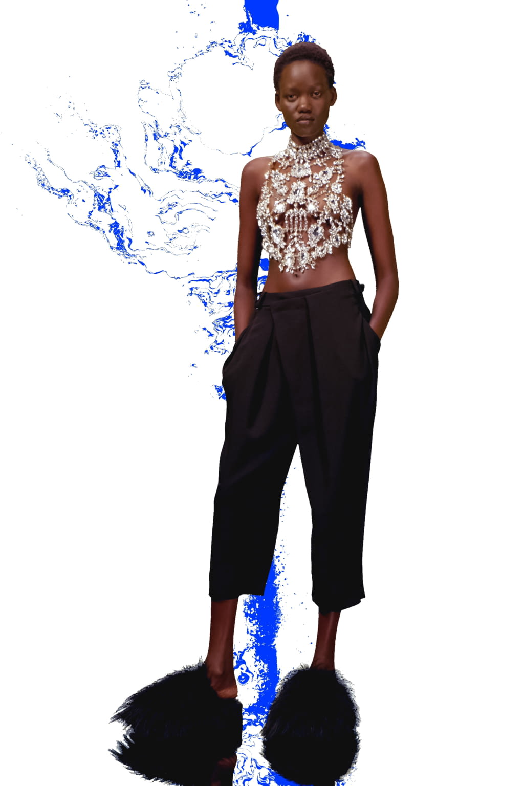 Fashion Week Paris Resort 2022 look 2 from the Balmain collection womenswear