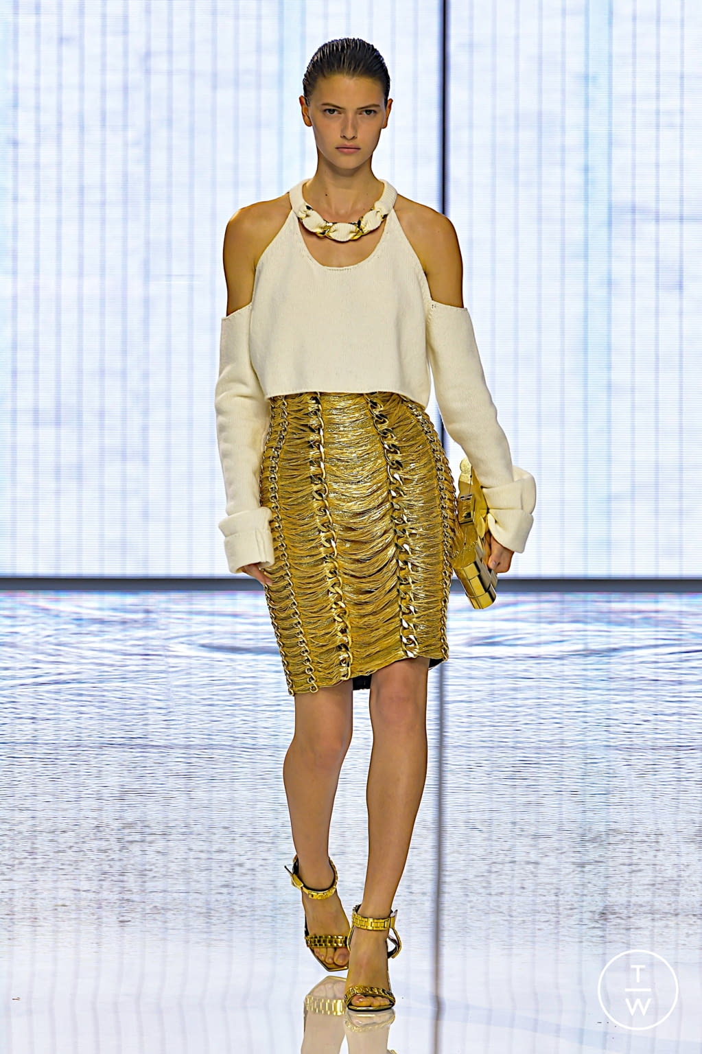 Fashion Week Paris Spring/Summer 2022 look 89 from the Balmain collection 女装