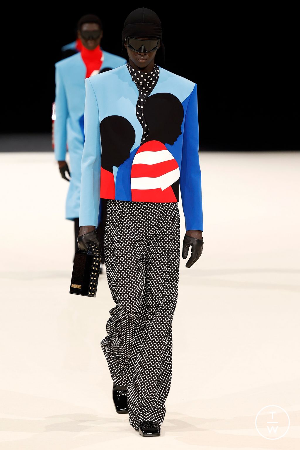 Fashion Week Paris Fall/Winter 2024 look 26 de la collection Balmain menswear