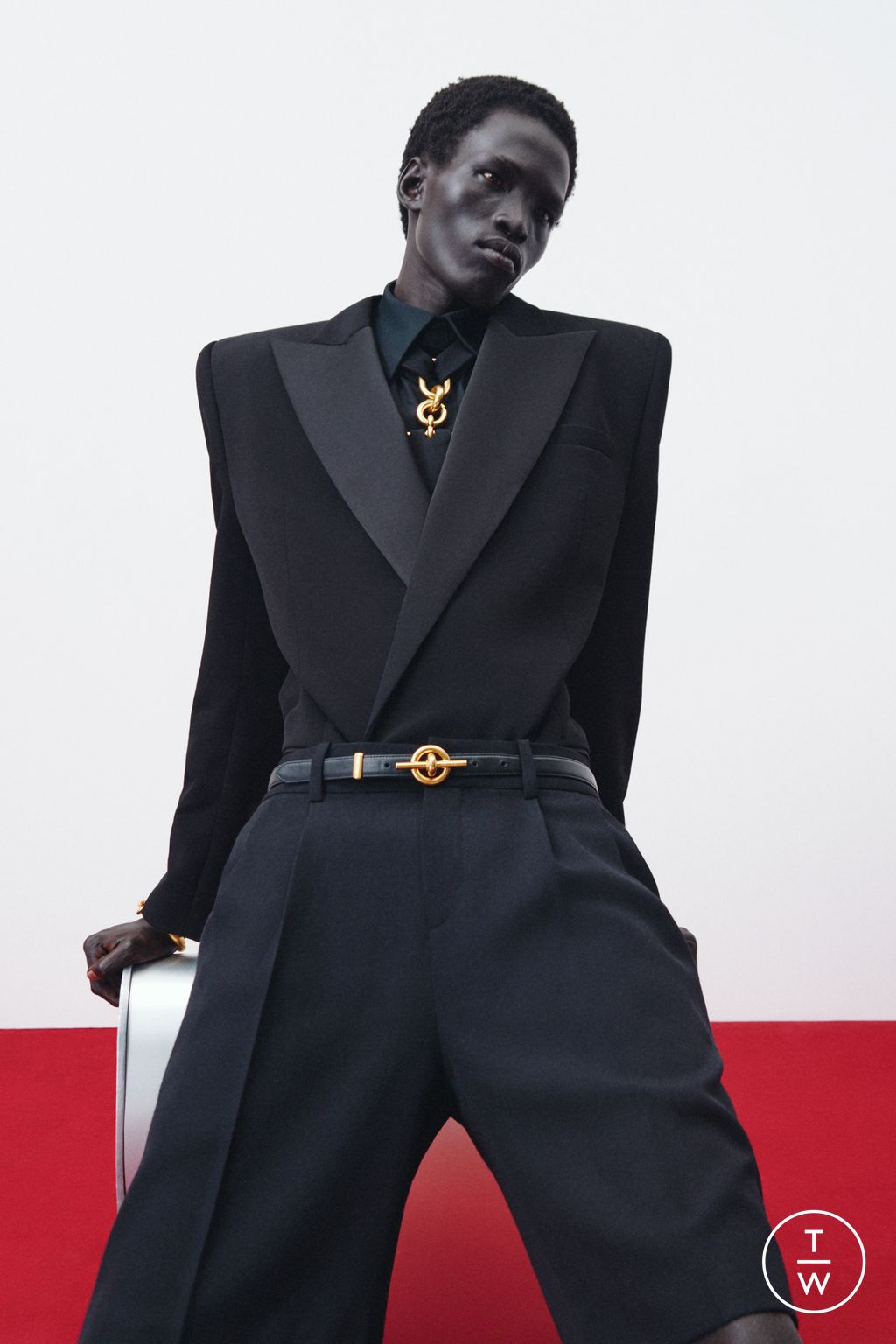Fashion Week Paris Resort 2026 look 5 de la collection Balmain menswear