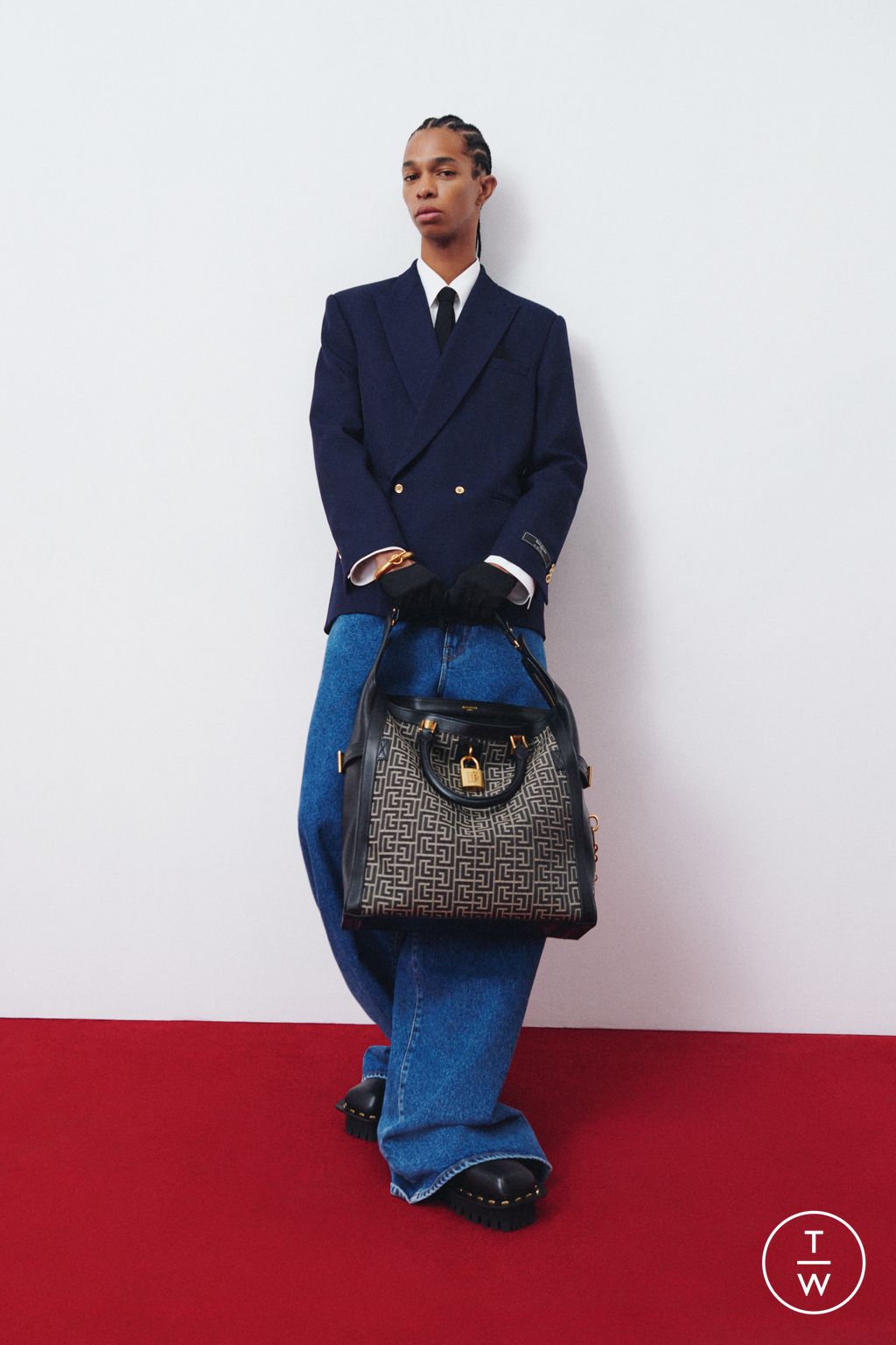 Fashion Week Paris Resort 2026 look 10 de la collection Balmain menswear