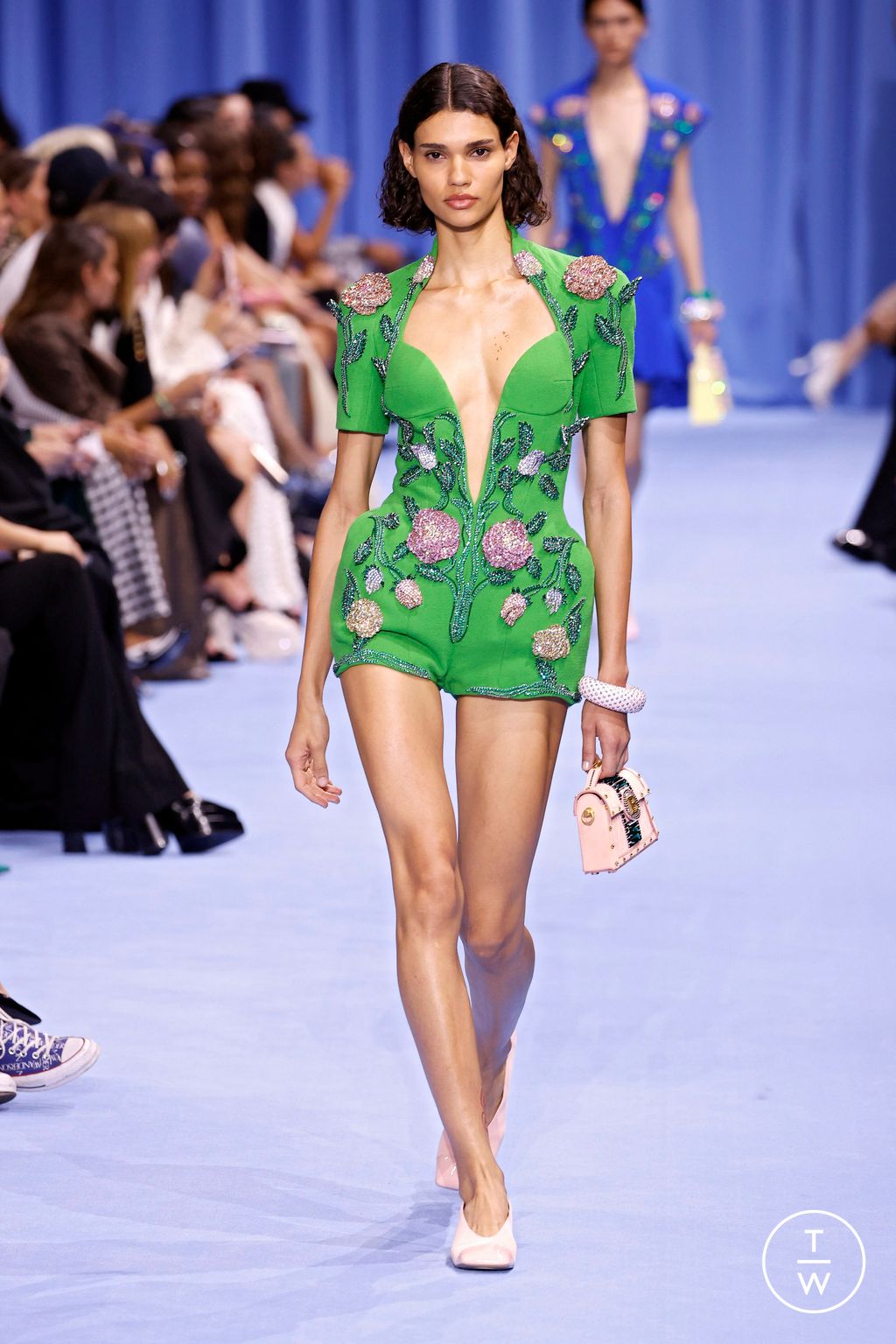 Fashion Week Paris Spring/Summer 2024 look 44 from the Balmain collection womenswear