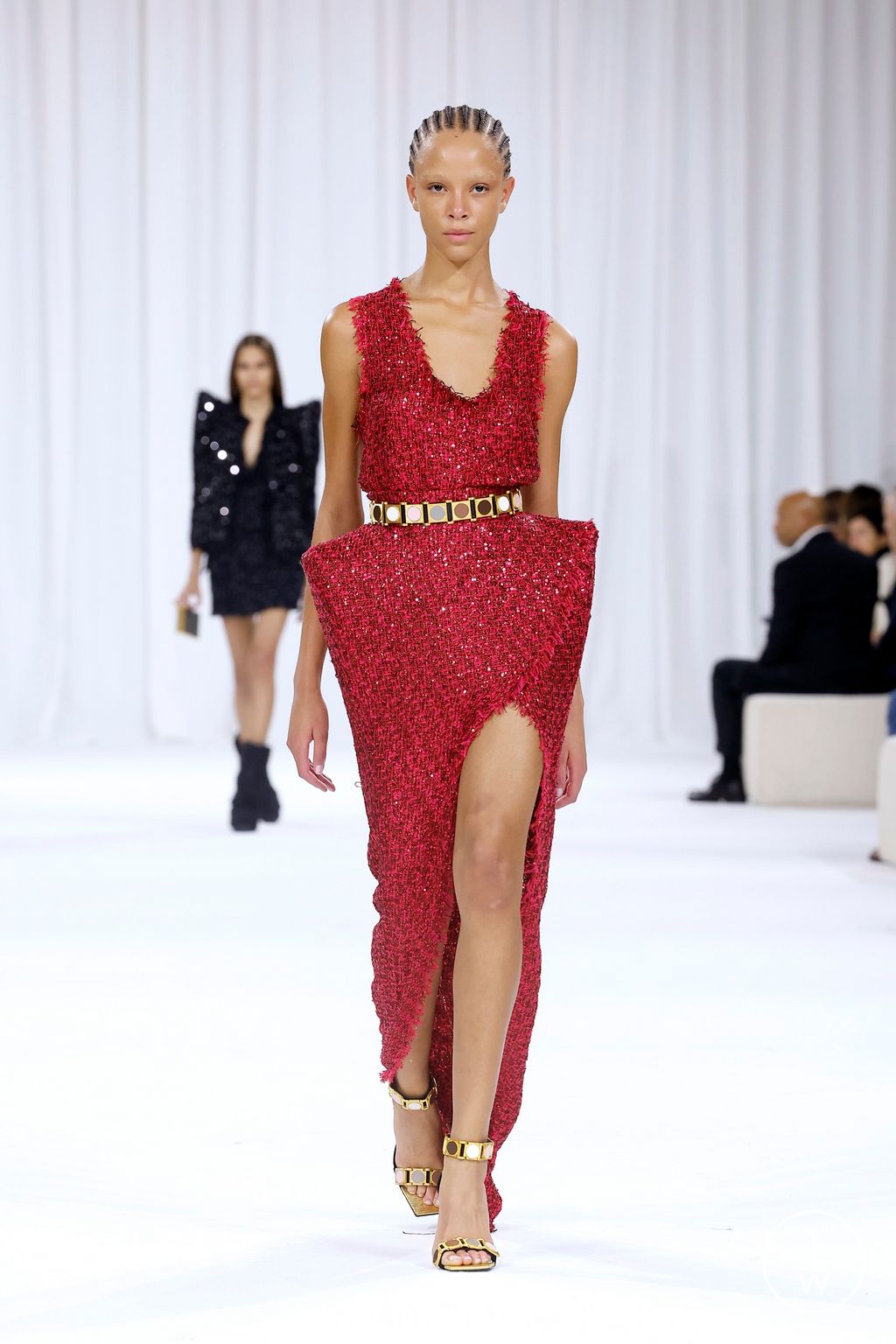 Fashion Week Paris Spring-Summer 2025 look 19 from the Balmain collection womenswear